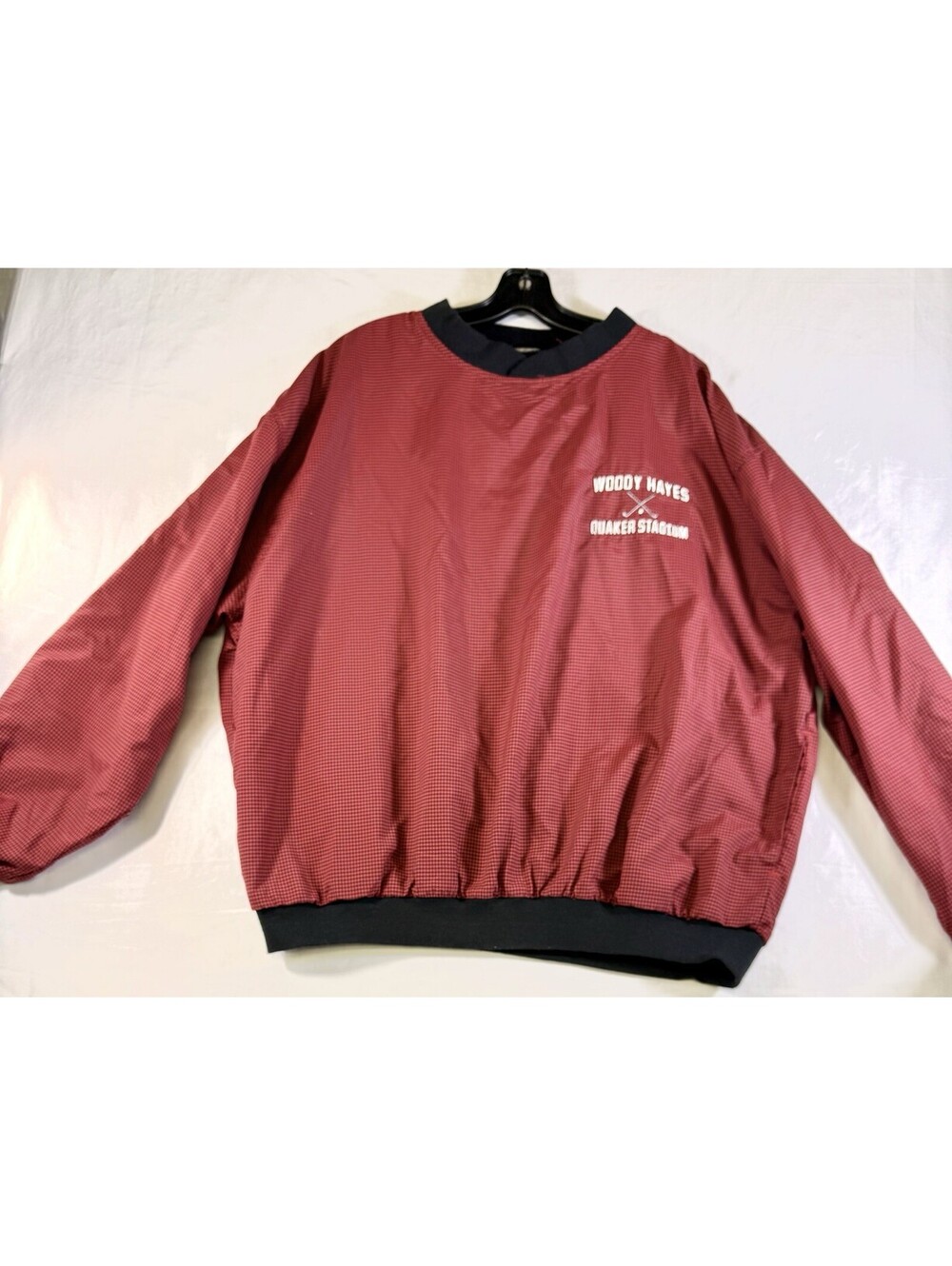 Vintage Woody Hayes Red Golf Men’s pullover Quaker Stadium Size XL
